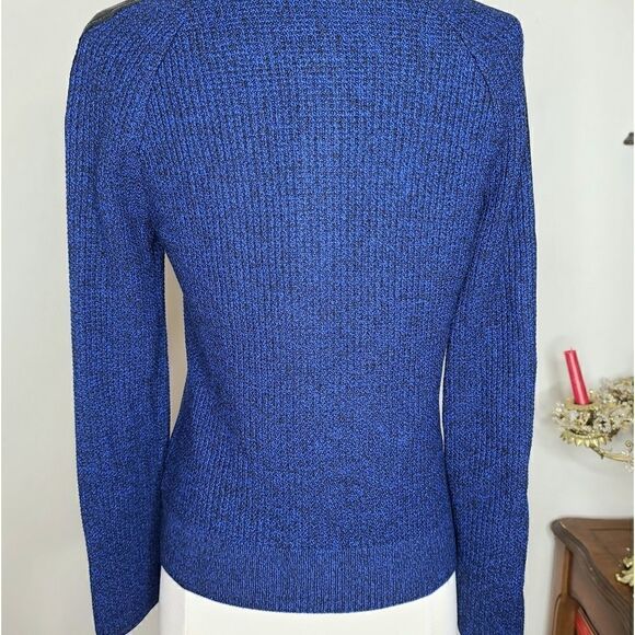 St. John | 🎉HP🎉 Cobalt Blue Wool & Leather Sweater - Picture 5 of 7